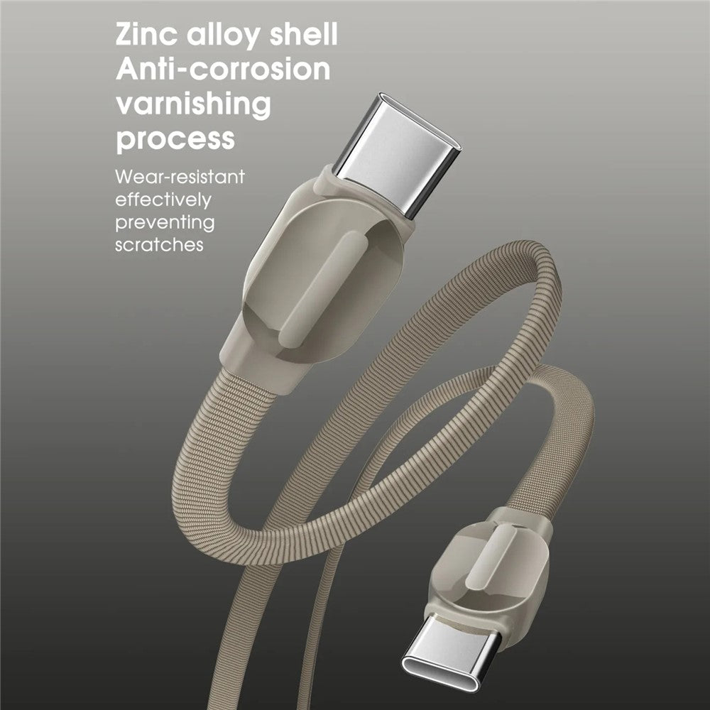 LDNIO LC212C 2m USB-C to USB-C Cable PD 65W Fast Charging Braided Data Cable for Laptop Tablet Phone