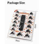 100W PD Fast Charging Cable Kit USB-C to DC Adapter Cable with 14Pcs DC Adapters for Laptop