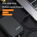 100W PD Fast Charging Cable Kit USB-C to DC Adapter Cable with 14Pcs DC Adapters for Laptop
