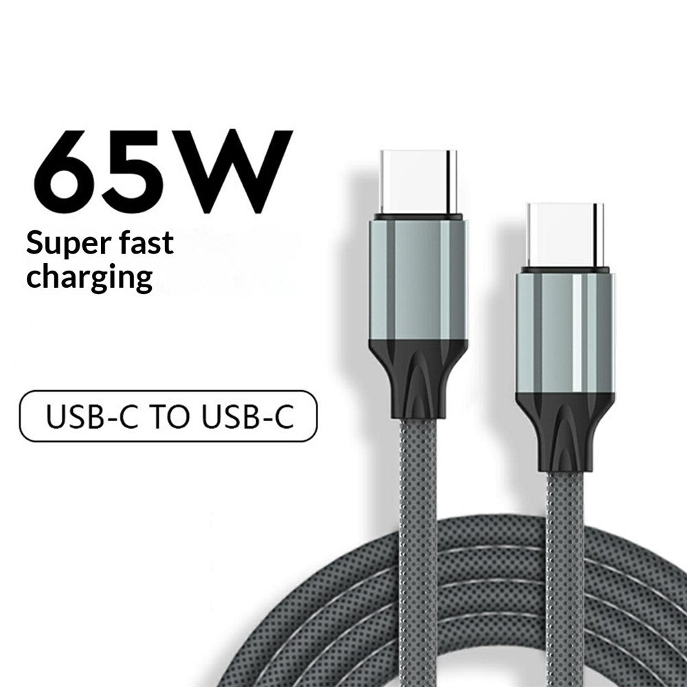 LDNIO LC442C 2m USB-C to USB-C Cable 65W PD Fast Charging Braided Data Cable for iPhone 15 Series