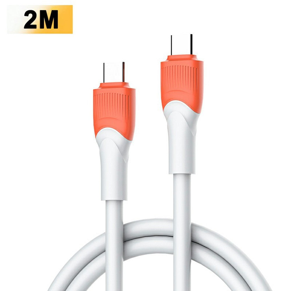 LDNIO LC602C 2m 100W Super Fast Charging Cable Type-C to Type-C Braided Data Cable for Phones Laptops