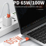 LDNIO LC602C 2m 100W Super Fast Charging Cable Type-C to Type-C Braided Data Cable for Phones Laptops