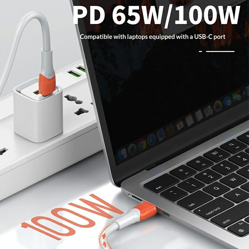 LDNIO LC602C 2m 100W Super Fast Charging Cable Type-C to Type-C Braided Data Cable for Phones Laptops