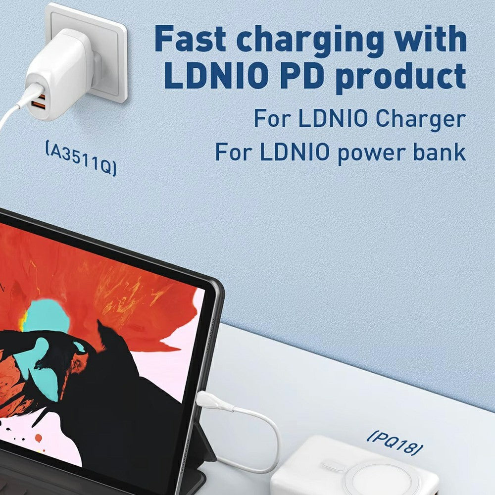 LDNIO LC611C 1m 65W PD Fast Charging Cable USB-C to USB-C Data Sync Cable for Phone Tablet