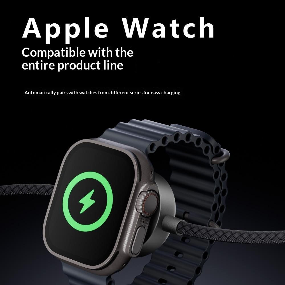 CWAP3-100W 3-i-1 PD 100W hurtigopladningskabel USB-C til USB-C-ledning kompatibel med MagSafe 3 / iWatch