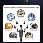 K595-8 1.5m Type-C to DC Power Cable with 8 Adapters , PD 140W Charging Cable for Laptop
