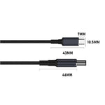 K696-2 1.8m Cable for Dell Laptop Type-C to 4.5 x 3.0mm DC Adapter Cable 140W PD Fast Charging Converter