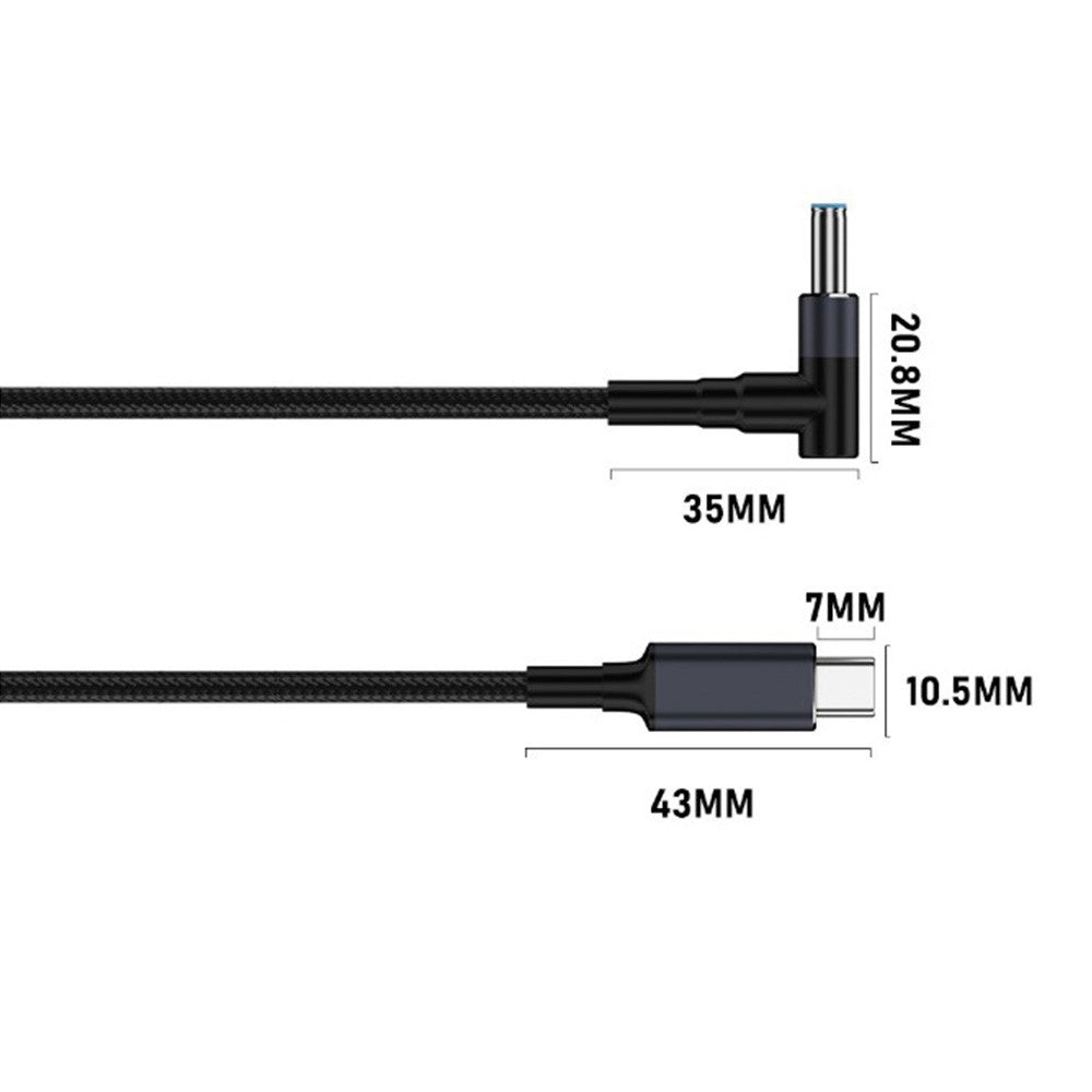 K696-3 1,8m til ASUS Bærbar Type-C til 4.5 x 3.0mm DC Adapterkabel 140W Hurtig Oplader Konverter