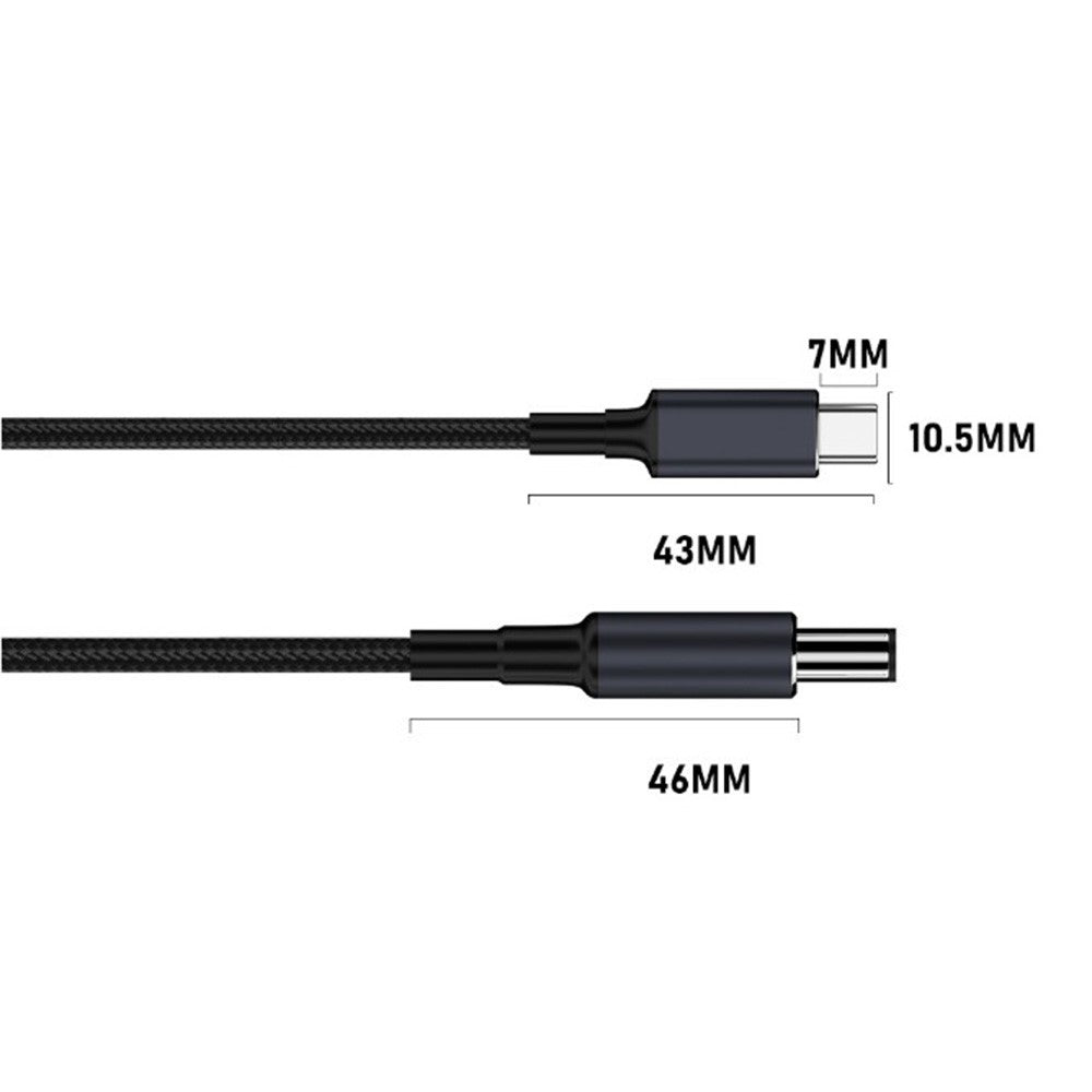 K696-8 1.8m Cable for Dell Laptop Type-C Male to 7.4 x 5.0mm DC Adapter Cable 140W PD Fast Charging Converter