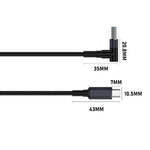 K696-10 1,8 m Type-C til 5,5 x 2,5 mm DC-adapterkabel 140W PD hurtigopladende nylondækket strømomformer til bærbar computer