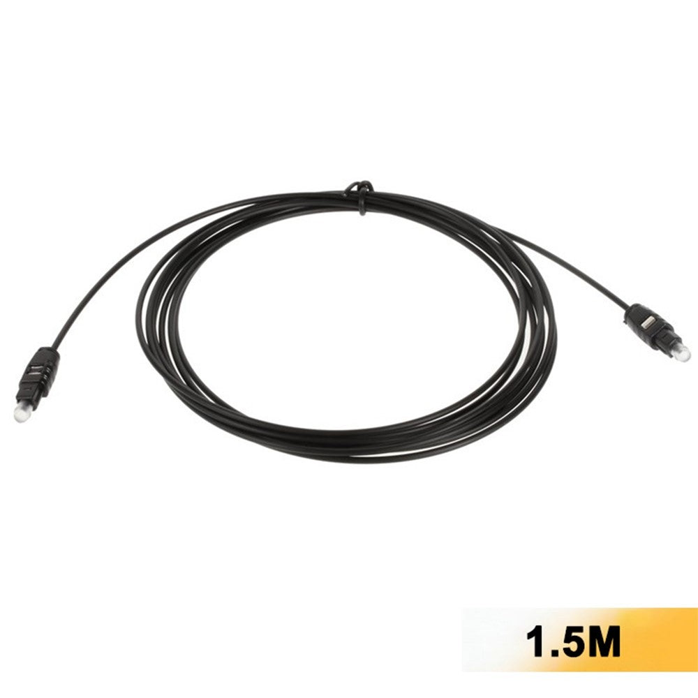 1.5m 2.2mm OD Digital Audio Optical Fiber Toslink Cable Low-Loss Core Gold-Plated Ferrule for Digital Audio Equipment