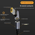 K0168 1.8m Type-C to DC Magnetic Charging Cable PD 100W Fast Charge Nylon Braided for Laptop