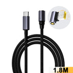 K0168 1.8m Type-C to DC Magnetic Charging Cable PD 100W Fast Charge Nylon Braided for Laptop