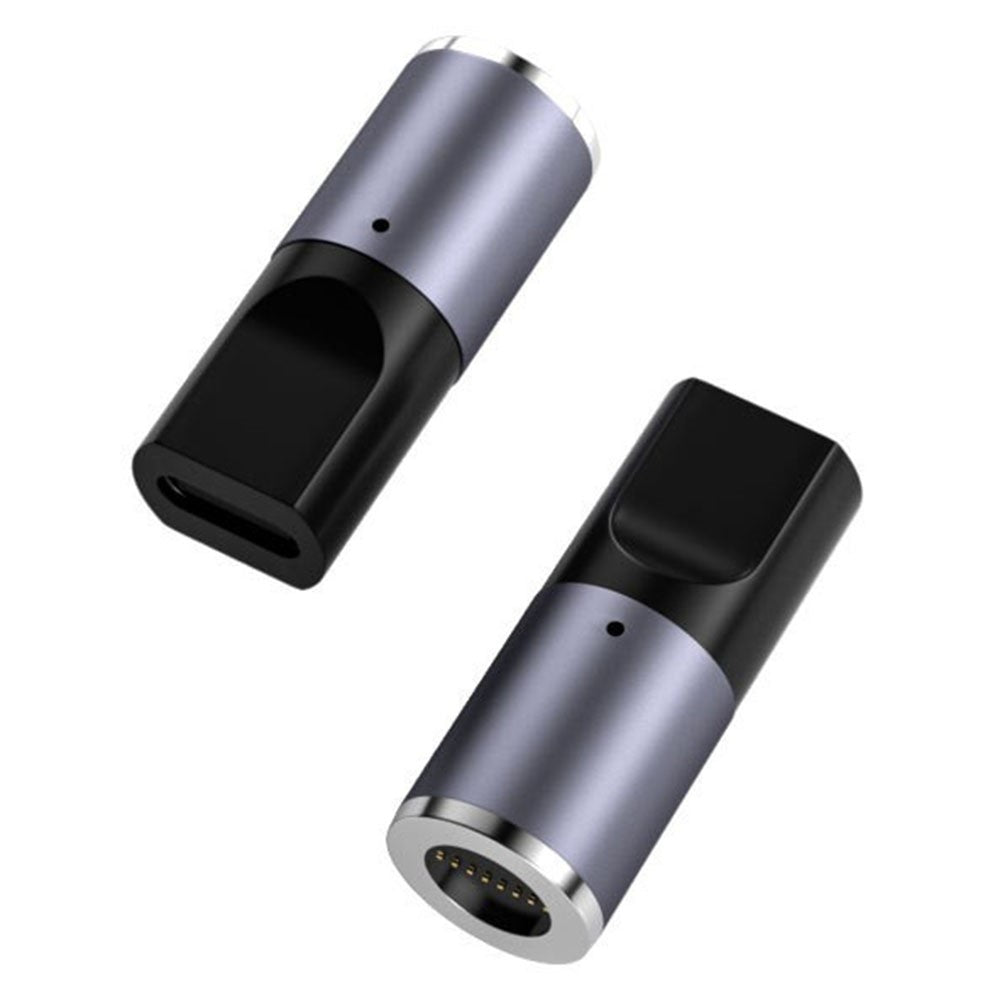 K0165 Type-C Han til DC Magnetisk Adapter 100W PD Hurtigopladning Strømadapter i Aluminiumslegering til Bærbar Computer