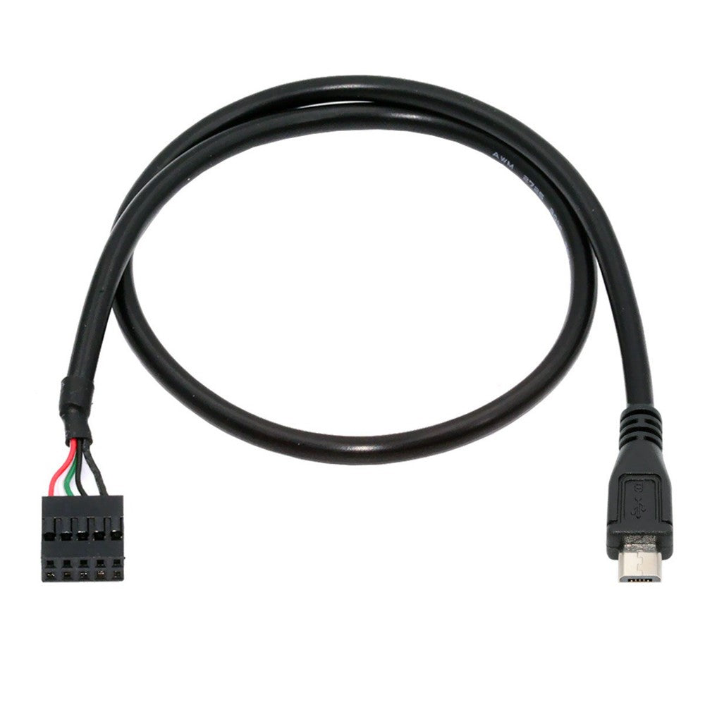 U2-018-MM USB 2.0 Motherboard 9pin 10pin Header to Micro USB 5pin Cable 50cm for Mini Monitor Sensor Panel Camera