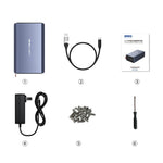 ACASIS EC-7352 Dual Bay Hard Drive Enclosure USB 3.0 External RAID Enclosure for 2.5 / 3.5 Inch SATA HDD SSD Up to 48TB