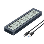 SHUOLE SL-TN26-P M.2 Smart Display SSD Enclosure USB 3.2 Type-C 5Gbps Aluminum Alloy Hard Drive Case for PC Laptop