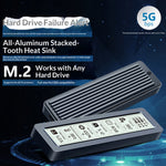 SHUOLE SL-TN26-P M.2 Smart Display SSD Enclosure USB 3.2 Type-C 5Gbps Aluminum Alloy Hard Drive Case for PC Laptop