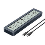 SHUOLE SL-TP26-P M.2 NVMe SSD-kabinett med smart skärm USB3.2 Gen2 10 Gbps hårddiskfodral för 2230/2242/2260/2280