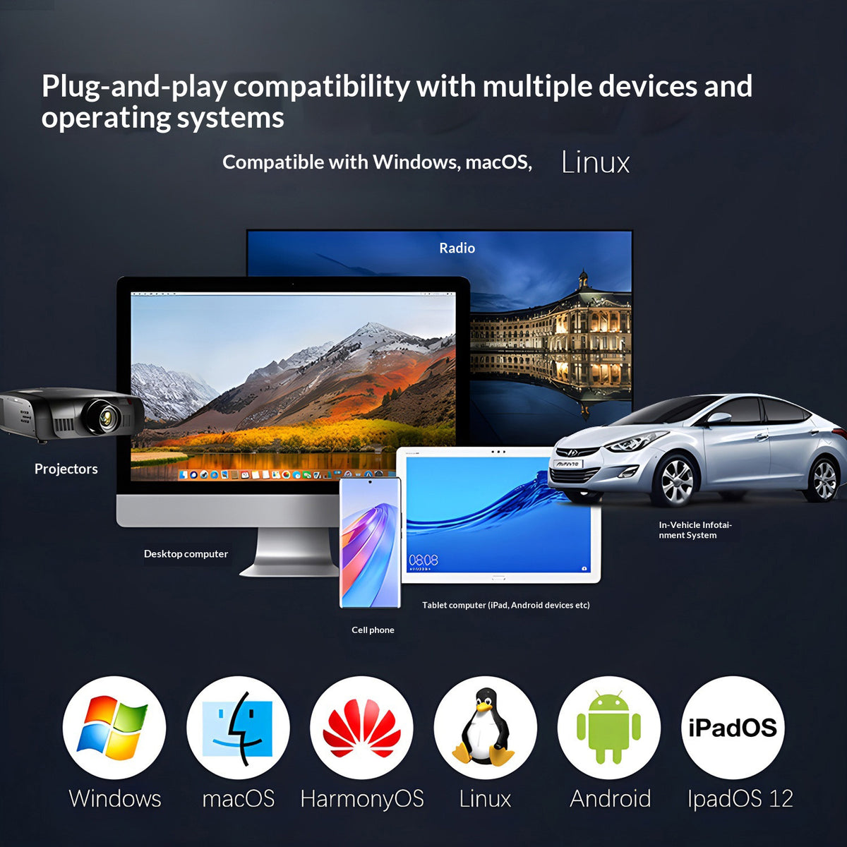 SHUOLE SL-TNP26-P M.2 SSD-kabinet Smart Digitalt Display Eksternt Harddisk-kabinet USB3.2 Gen2 10Gbps til NVMe SATA Dual-protokol