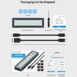 SHUOLE SL-TP26-P M.2 NVMe SSD Enclosure with Smart LED Display USB 3.2 Gen2 10Gbps External Hard Drive Case for PC Phone TV Gaming Console