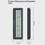 SHUOLE SL-TNP18-P M2 NVMe SATA SSD Enclosure 10Gbps USB3.2 Gen2 with LCD Display Aluminum Alloy Hard Drive Case for Mobile / PC / TV
