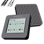 SHUOLE SL-TP19-P M.2 NVMe Enclosure with Smart LCD Display USB 3.2 Gen2 Type-C Hard Drive Case for Laptop Desktop Phone