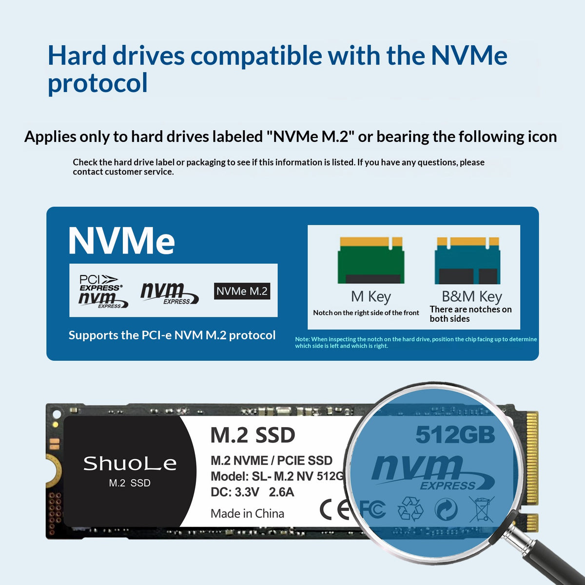 SHUOLE SL-TP10-P M.2 NVMe SSD Enclosure with Smart Digital Display USB 3.2 Gen2 Type-C Hard Drive Case with Dual Cables