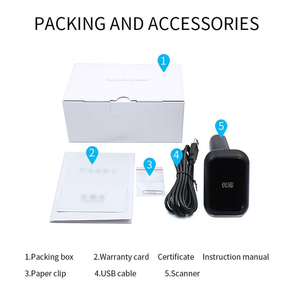 WHS26 2.4G Wireless Barcode Scanner Handheld Bar Code Reader