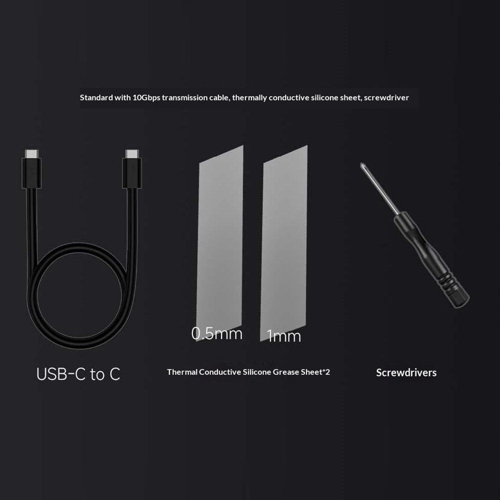 THERMALRIGHT HR-EB105 C M.2 NVMe SSD Enclosure USB 3.2 Gen2 Type-C Cable Aluminum Alloy CNC 8TB External Hard Drive Case