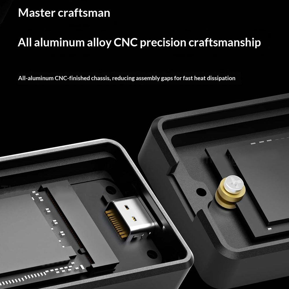 THERMALRIGHT HR-EB105 C M.2 NVMe SSD Enclosure USB 3.2 Gen2 Type-C Cable Aluminum Alloy CNC 8TB External Hard Drive Case