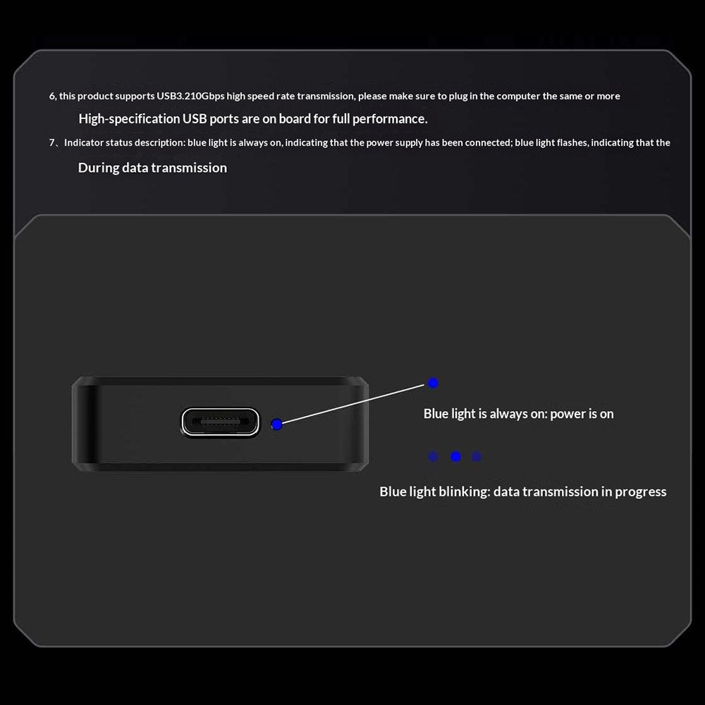 THERMALRIGHT HR-EB105 C M.2 NVMe SSD Enclosure USB 3.2 Gen2 Type-C Cable Aluminum Alloy CNC 8TB External Hard Drive Case