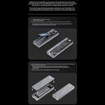 THERMALRIGHT HR-EB105 DUAL C M.2 NVMe SATA SSD-kabinet Type-C-kabel USB3.2 Gen2 10Gbps Højhastigheds harddisk-kabinet i aluminiumslegering