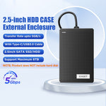 EAGET CE10 2.5 Inch HDD Enclosure USB3.0 SATA External Hard Drive Case with USB-A Cable