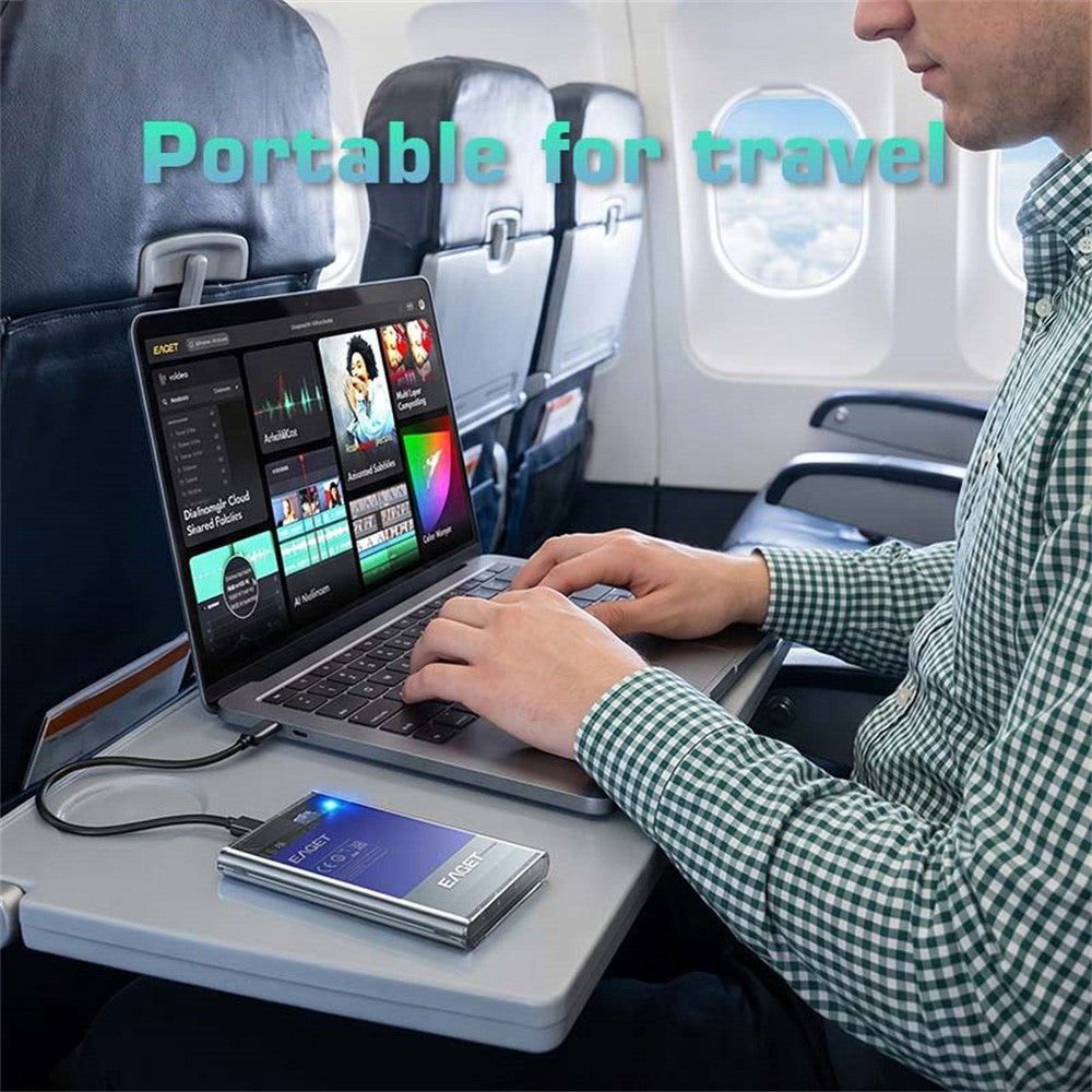 EAGET E16 2.5 Inch Portable External Hard Drive Enclosure USB 3.0 Type-C SATA SSD HDD Hard Drive Case