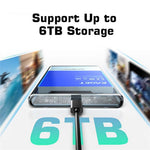 EAGET E16 2.5 Inch Portable External Hard Drive Enclosure USB 3.0 Type-C SATA SSD HDD Hard Drive Case