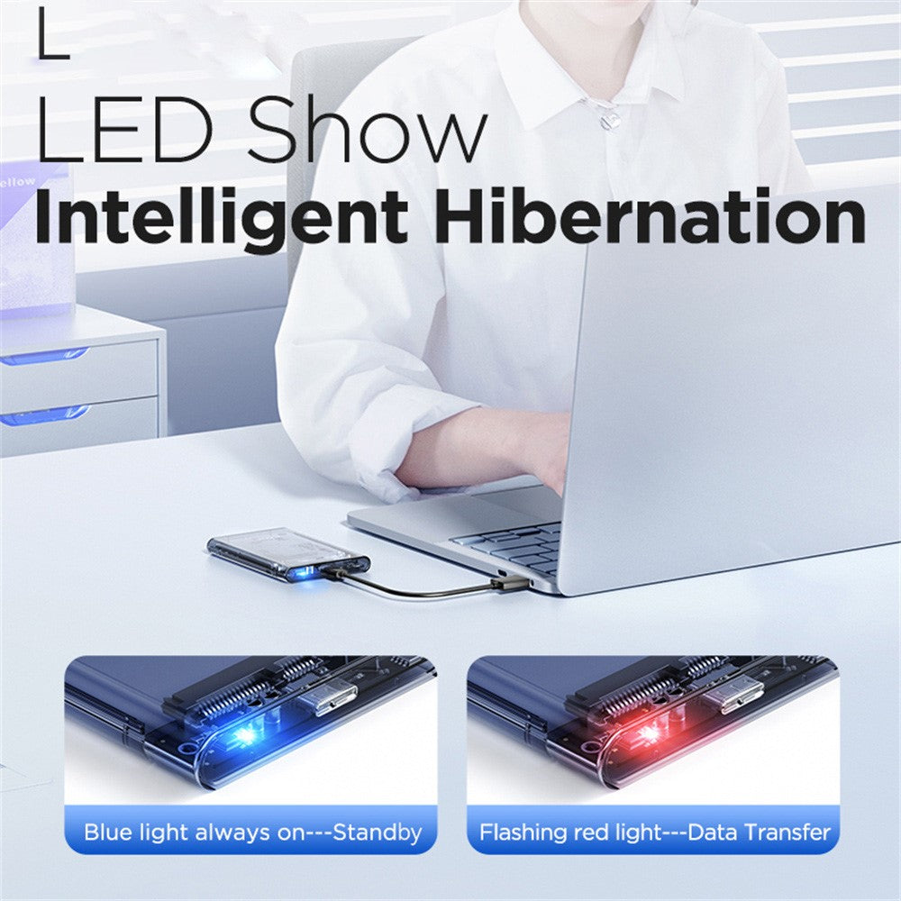 EAGET E16 2.5 Inch Portable External Hard Drive Enclosure USB 3.0 Type-C SATA SSD HDD Hard Drive Case