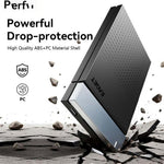 EAGET E51 2.5 Inch External Hard Drive Enclosure Type-C to USB-A Cable Tool-Free 5Gbps SSD & HDD Hard Drive Case