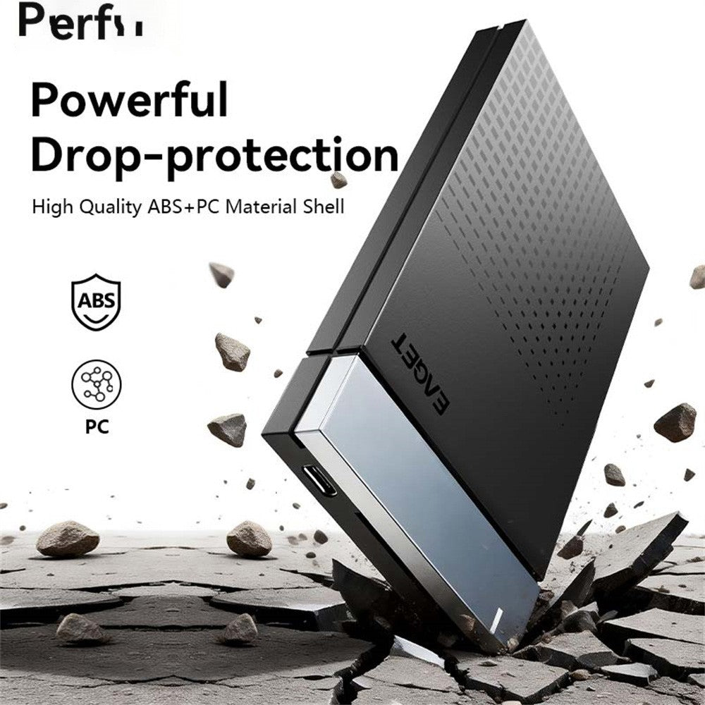 EAGET E51 2.5 Inch External Hard Drive Enclosure Type-C to USB-A Cable Tool-Free 5Gbps SSD & HDD Hard Drive Case