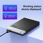 EAGET E51 2.5 Inch External Hard Drive Enclosure Type-C to USB-A Cable Tool-Free 5Gbps SSD & HDD Hard Drive Case