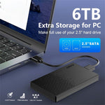 EAGET E60 2.5 Inch External Hard Drive Enclosure 6TB Micro-B to USB-A Cable 5Gbps Portable Hard Drive Case for SSD HDD