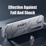 EAGET SE910D M.2 NVMe SATA ekstern kabinet USB3.2 10Gbps harddiskkabinet i aluminiumslegering til 2230 / 2242 / 2280
