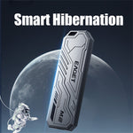 EAGET SE910D M.2 NVMe SATA ekstern kabinet USB3.2 10Gbps harddiskkabinet i aluminiumslegering til 2230 / 2242 / 2280