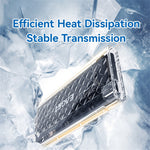 EAGET SE160D M.2 NVME SATA Enclosure Transparent USB 3.2 10Gbps Dual Protocol SSD Hard Drive Case for 2230  /  2242  /  2260  /  2280