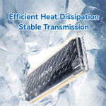 EAGET SE160N M.2 NVMe SSD Hard Drive Case Transparent RGB USB 3.2 Gen2 10Gbps Hard Drive Enclosure