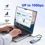 EAGET SE630N M.2 NVMe Single Protocol SSD Enclosure 10Gbps USB 3.2 Type-C External SSD Case, Supports 8TB Max