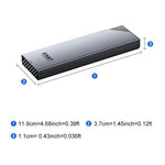 EAGET SE630D M.2 NVMe SATA Dual Protocol SSD Kabinet Understøtter maks. 8TB 10Gbps Type-C Eksternt SSD Kabinet