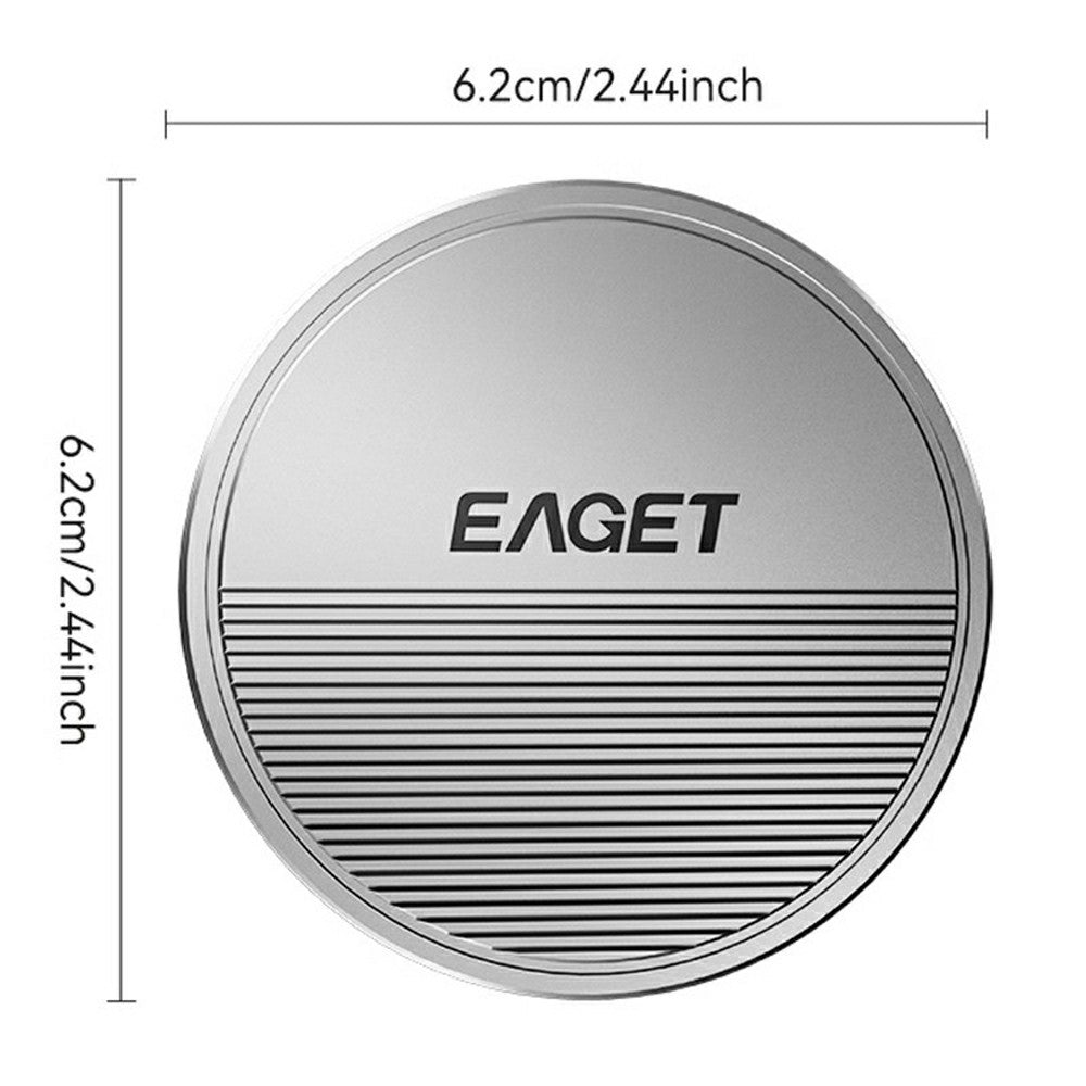 EAGET SE880 M.2 NVMe Magnetisk SSD-kabinet, aluminiumlegering, 10 Gbps Type-C Eksternt SSD-kabinet