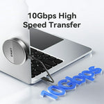 EAGET SE880 M.2 NVMe Magnetisk SSD-kabinet, aluminiumlegering, 10 Gbps Type-C Eksternt SSD-kabinet