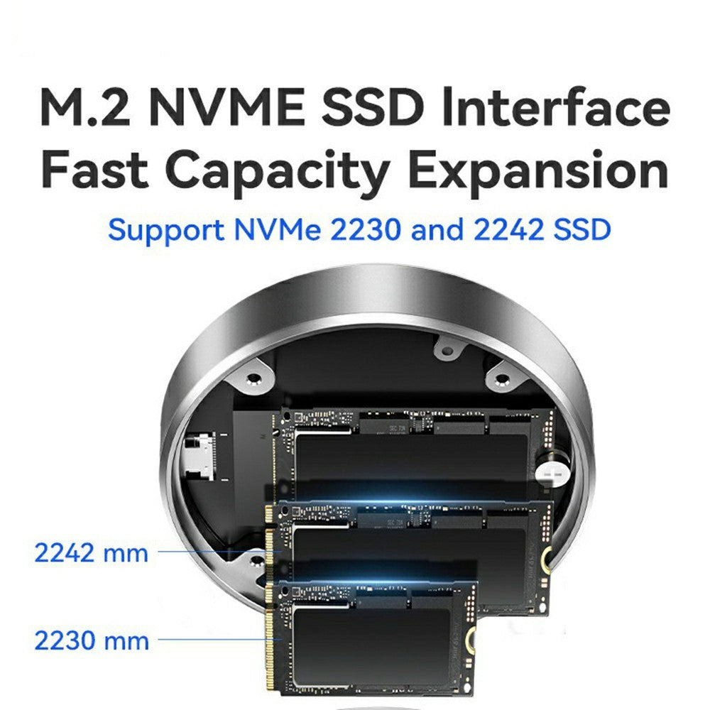 EAGET SE880 M.2 NVMe Magnetisk SSD-kabinet, aluminiumlegering, 10 Gbps Type-C Eksternt SSD-kabinet